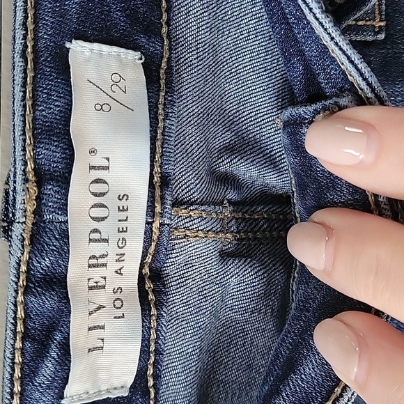 Liverpool Eco Friendly Button Fly  High-Waisted Jeans Women Size 8/29 - Picture 5 of 10